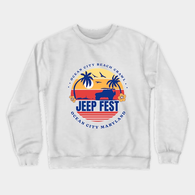 Jeep Fest Crewneck Sweatshirt by Dauberman Graphic Design